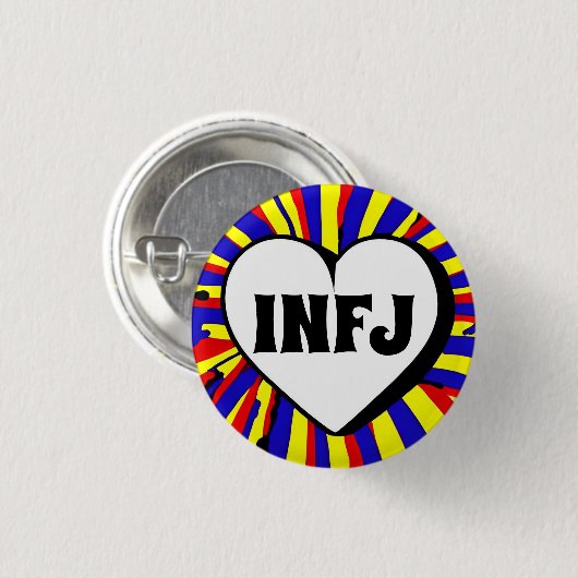 INFJ MBTI 3 cm Abzeichen Button (Vorne & Hinten)