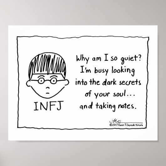 INFJ - Notizen drucken Poster (Vorne)