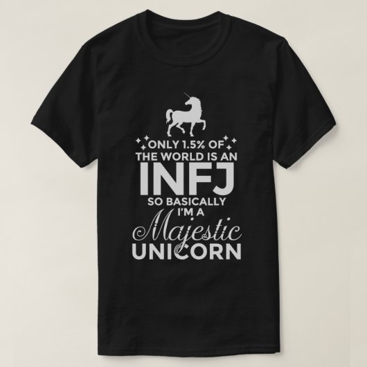 INFJ Persönlichkeit Introvertieren Unicorn Seltene T-Shirt (Design vorne)
