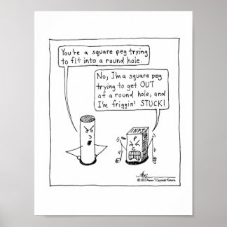 INFJ Square Peg Print Poster