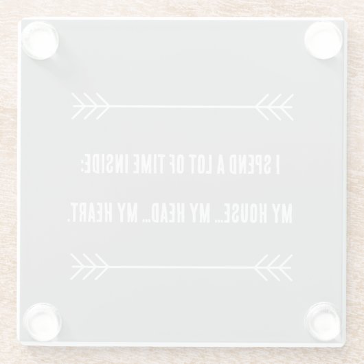 INFJ Vibes Glasuntersetzer (Rückseite)