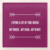 INFJ Vibes Glasuntersetzer (Vorderseite)