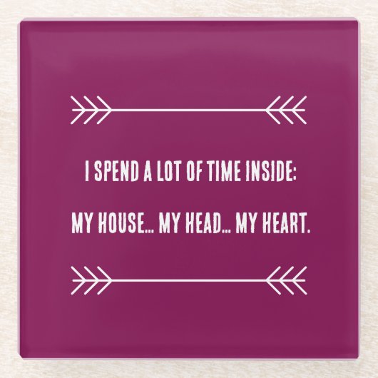 INFJ Vibes Glasuntersetzer (Vorderseite)