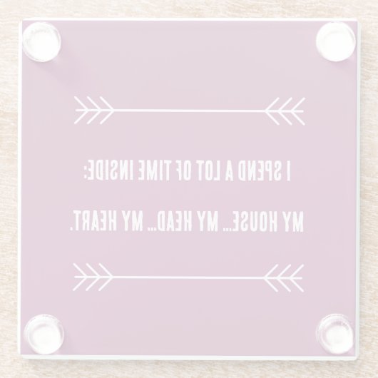 INFJ Vibes Glasuntersetzer (Rückseite)