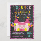 INFLATABLE BOUNCE SLIDE CASTLE BIRTHDAY INVITATION EINLADUNG (Vorderseite)