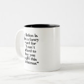 Inflation Funny Christmas Meme Tasse Kaffee (Vorderseite Links)