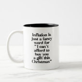 Inflation Funny Christmas Meme Tasse Kaffee (Links)