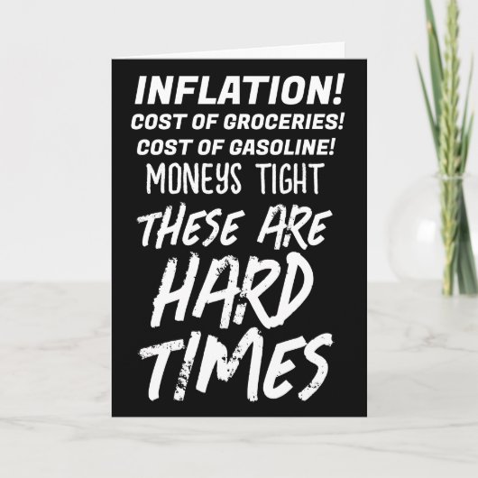 INFLATION FUNNY JOKE BIRTHDAY GREETING CARD KARTE (Vorderseite)