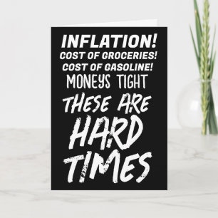 INFLATION FUNNY JOKE BIRTHDAY GREETING CARD KARTE