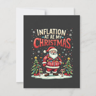 Inflation hat mir Weihnachten Weihnachtsökonomie g Dankeskarte