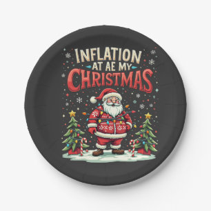 Inflation hat mir Weihnachten Weihnachtsökonomie g Pappteller