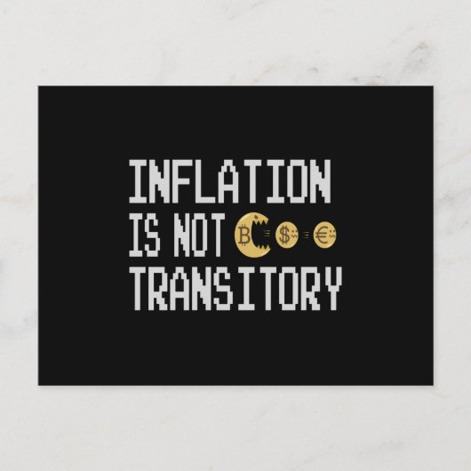 Inflation is not transitory postkarte (Vorderseite)