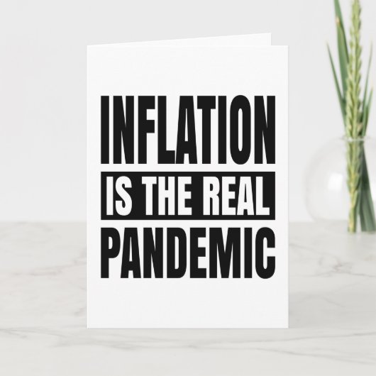 Inflation ist die wahre Pandemie Karte (Vorderseite)