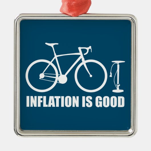 Inflation ist ein gutes Fahrrad Ornament Aus Metall (Vorne)