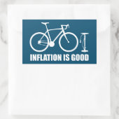 Inflation ist ein gutes Fahrrad Rechteckiger Aufkleber (Tasche)