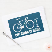 Inflation ist ein gutes Fahrrad Rechteckiger Aufkleber (Umschlag)