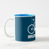 Inflation ist ein gutes Fahrrad Zweifarbige Tasse (Links)