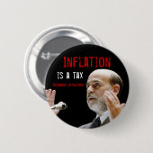 Inflation ist eine Steuer - Vorlage Button (Vorne & Hinten)