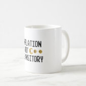 Inflation ist nicht vorübergehend kaffeetasse (VorderseiteRechts)