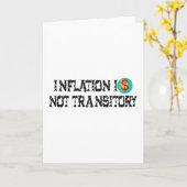 Inflation ist nicht vorübergehend karte (Gelbe Blume)