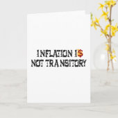 Inflation ist nicht vorübergehend karte (Gelbe Blume)