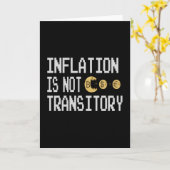 Inflation ist nicht vorübergehend karte (Gelbe Blume)