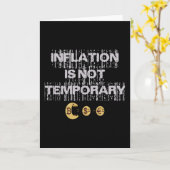 Inflation ist nicht vorübergehend karte (Gelbe Blume)