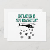 Inflation ist nicht vorübergehend postkarte (Vorne/Hinten)