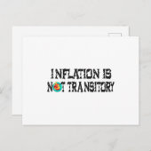 Inflation ist nicht vorübergehend postkarte (Vorne/Hinten)