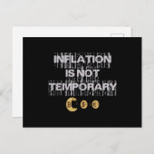 Inflation ist nicht vorübergehend postkarte (Vorne/Hinten)
