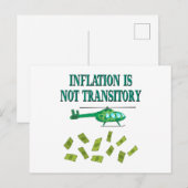 Inflation ist nicht vorübergehend postkarte (Vorne/Hinten)