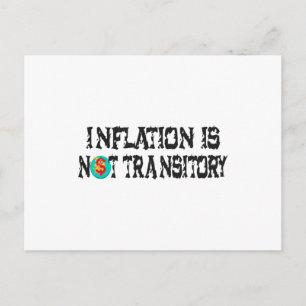 Inflation ist nicht vorübergehend postkarte