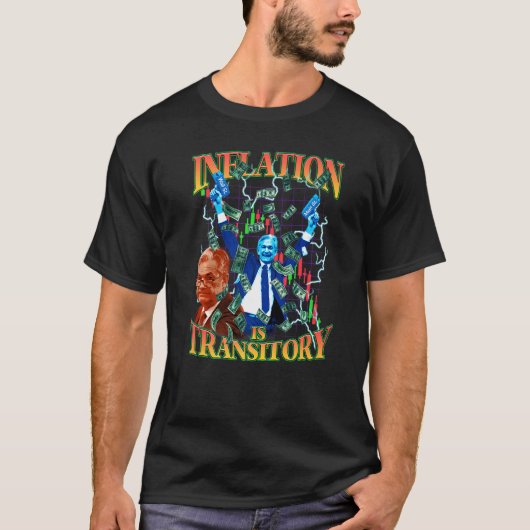 Inflation ist Transitorisch 90er Jahre Bootleg Mer T-Shirt (Vorderseite)