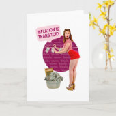 Inflation ist vorübergehend karte (Gelbe Blume)