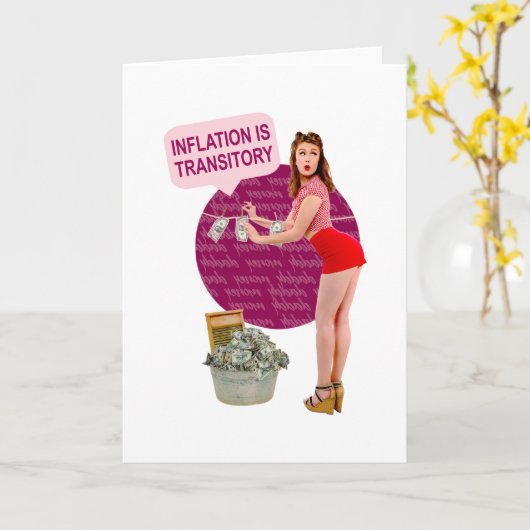 Inflation ist vorübergehend karte (Gelbe Blume)