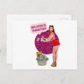 Inflation ist vorübergehend postkarte (Vorne/Hinten)