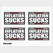Inflation Sind zum Kotzen | Chant | Slogan T - Shi Rechteckiger Aufkleber (Blatt)