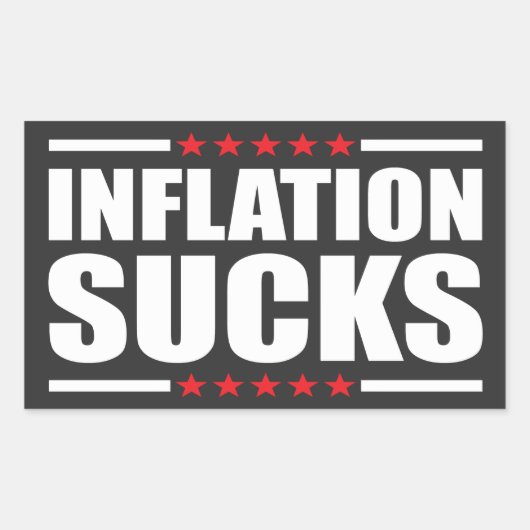 Inflation Sind zum Kotzen | Chant | Slogan T - Shi Rechteckiger Aufkleber (Vorderseite)