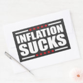 Inflation Sind zum Kotzen | Chant | Slogan T - Shi Rechteckiger Aufkleber (Umschlag)