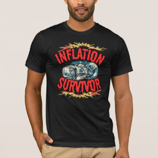 Inflations-Überlebender Retro-Wirtschaftshumor Gra T-Shirt