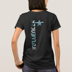 INFLUENCER Back Print T - Shirt Trend Abstrakt bla