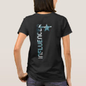 INFLUENCER Back Print T - Shirt Trend Abstrakt bla (Rückseite)