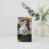 Influencer Beauty Artist Nails Lashes Gold Visitenkarte (Stehend Vorderseite)