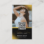 Influencer Beauty Artist Nails Lashes Gold Visitenkarte (Vorderseite)