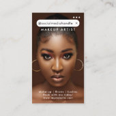 Influencer Beauty Fotos Minimalistisch Social Medi Visitenkarte (Rückseite)