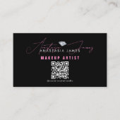 Influencer Beauty Luxury Social Media QR-Code Visitenkarte (Vorderseite)