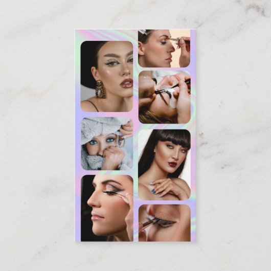 Influencer Beauty Makeup Artist Hair Lashes Fotos Visitenkarte (Rückseite)