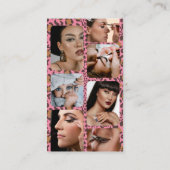Influencer Beauty Makeup Artist Hair Leopard Print Visitenkarte (Rückseite)