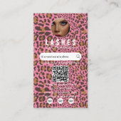 Influencer Beauty Makeup Artist Hair Leopard Print Visitenkarte (Vorderseite)