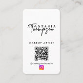 Influencer Beauty Nail Tech Social Media QR-Code Visitenkarte (Vorderseite)